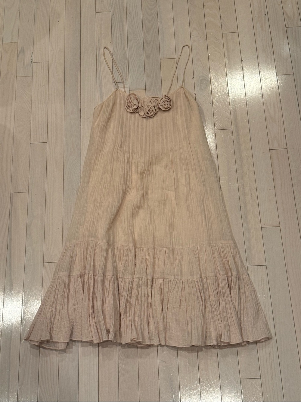 Blush Pink Ruffle Slip Dress